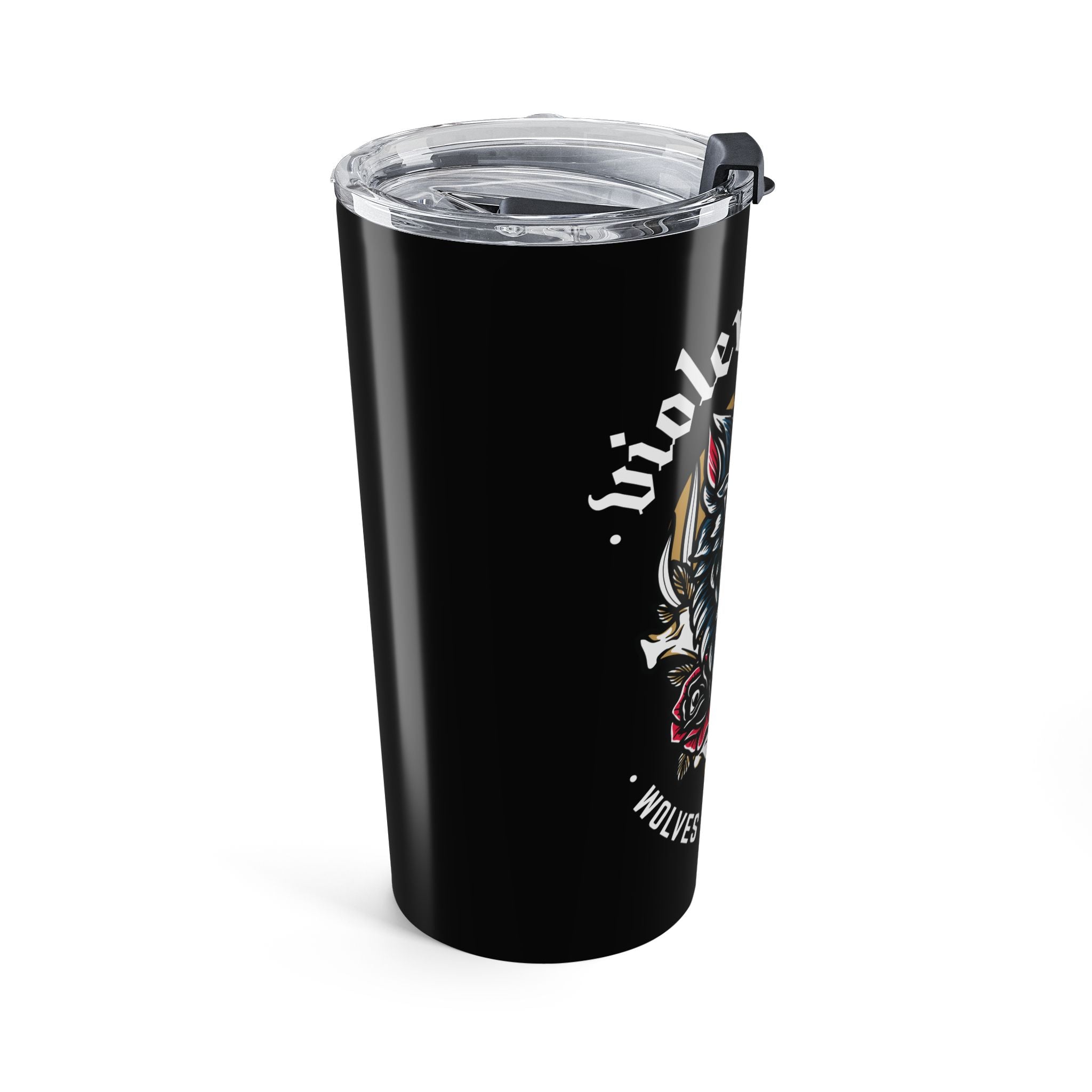 Wolves Amongst Men Black 20oz Travel Mug