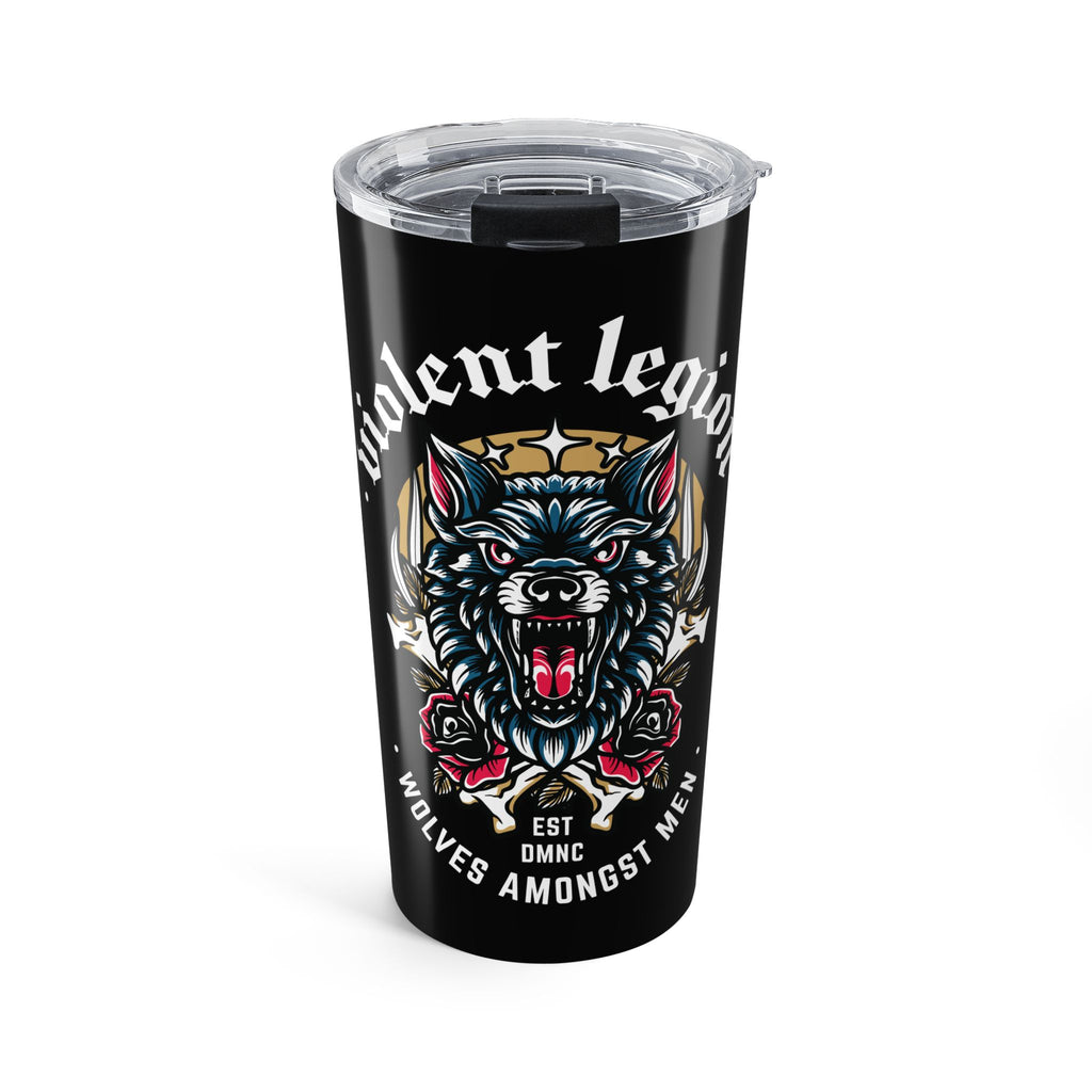 Wolves Amongst Men Black 20oz Travel Mug
