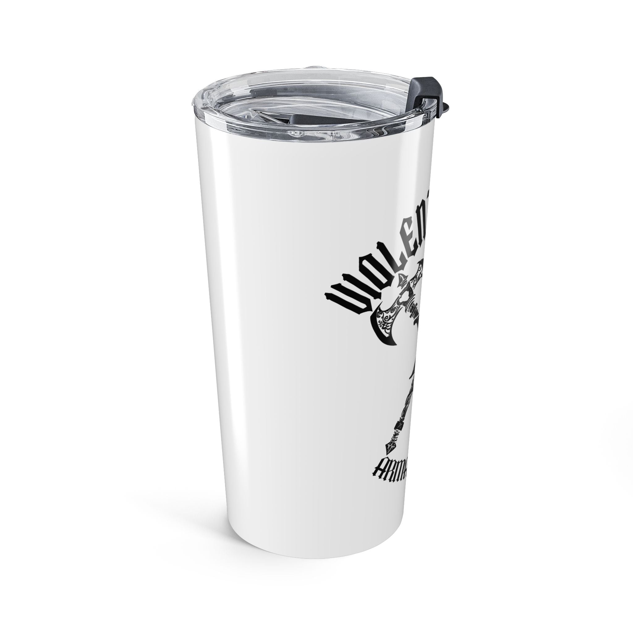 Violent Athlete White 20oz Travel Mug
