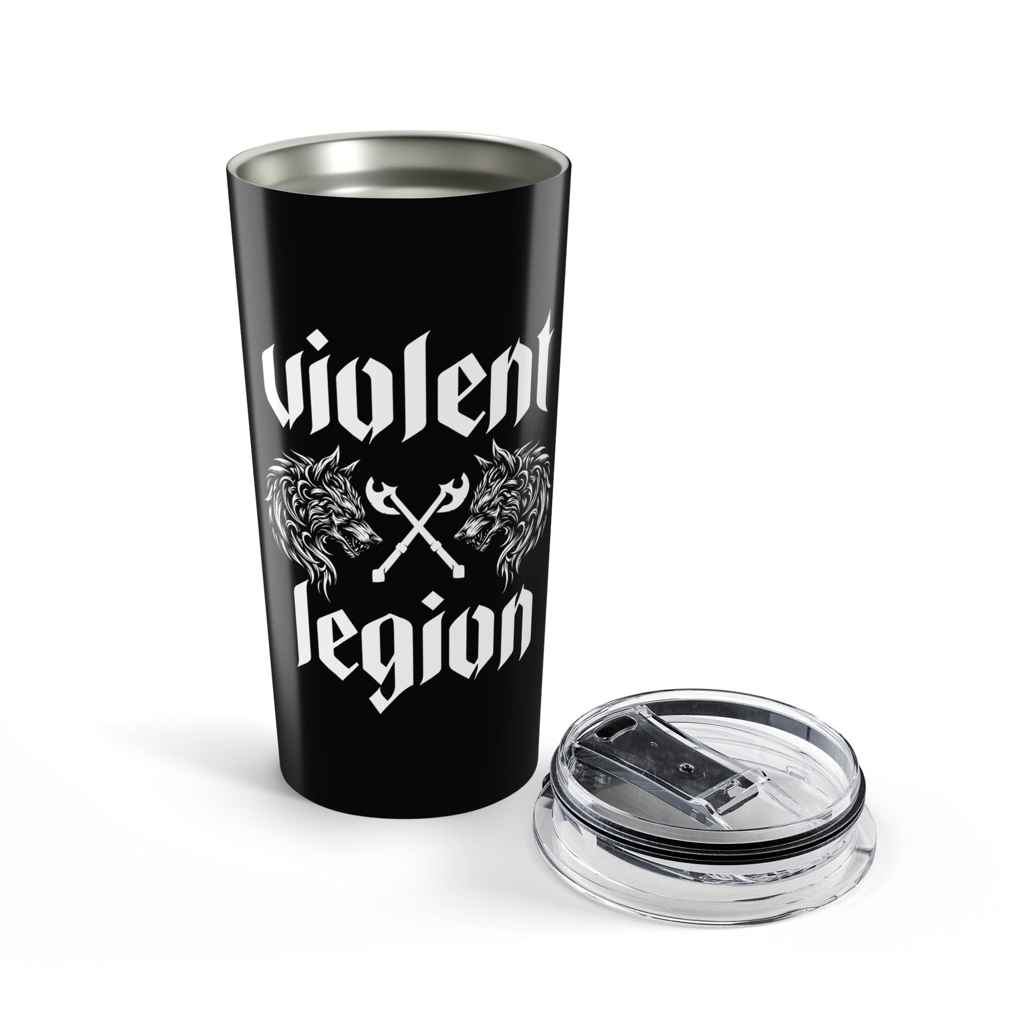 Violent Legion Wolves Black 20oz Travel Mug