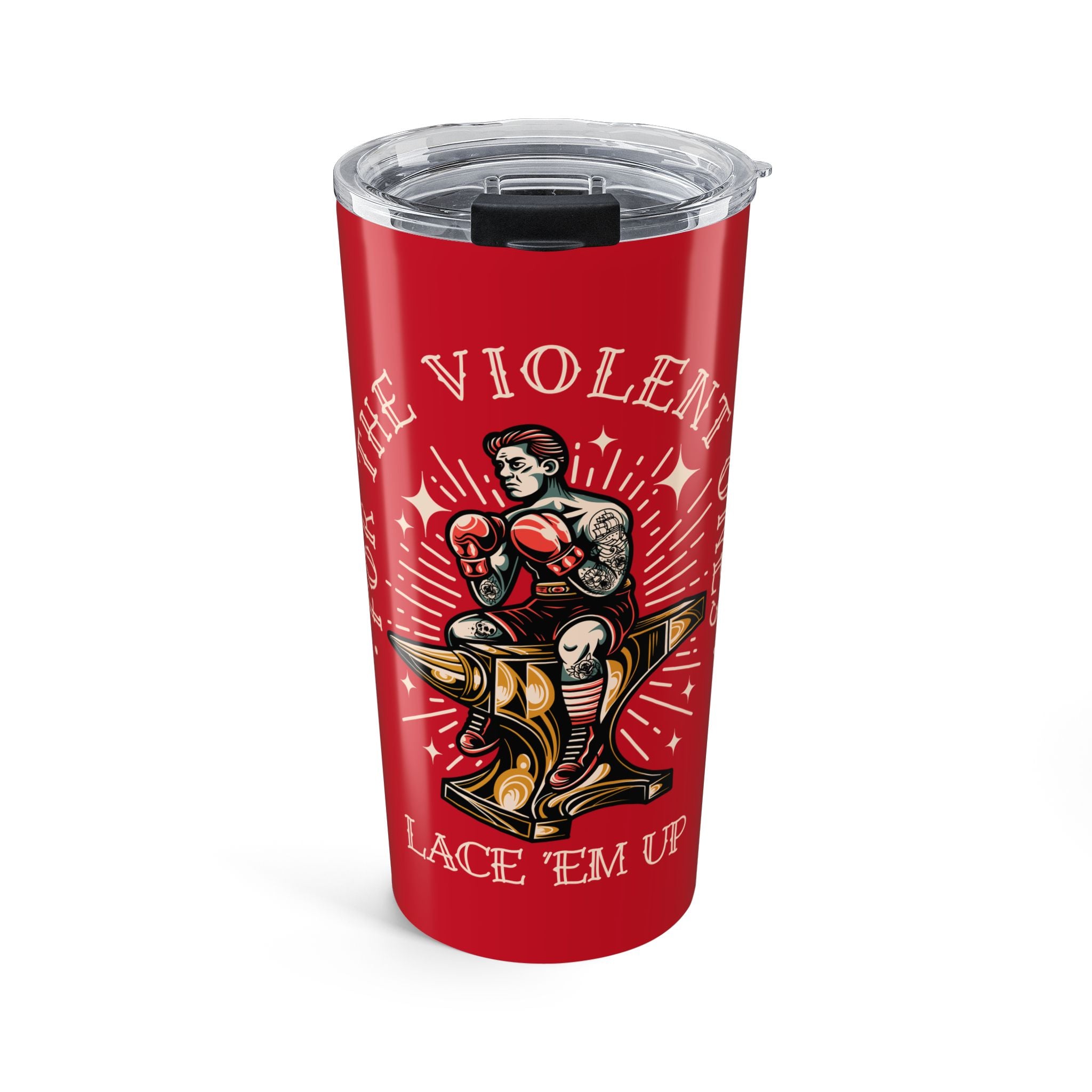 Lace 'Em Up Red 20oz Travel Mug