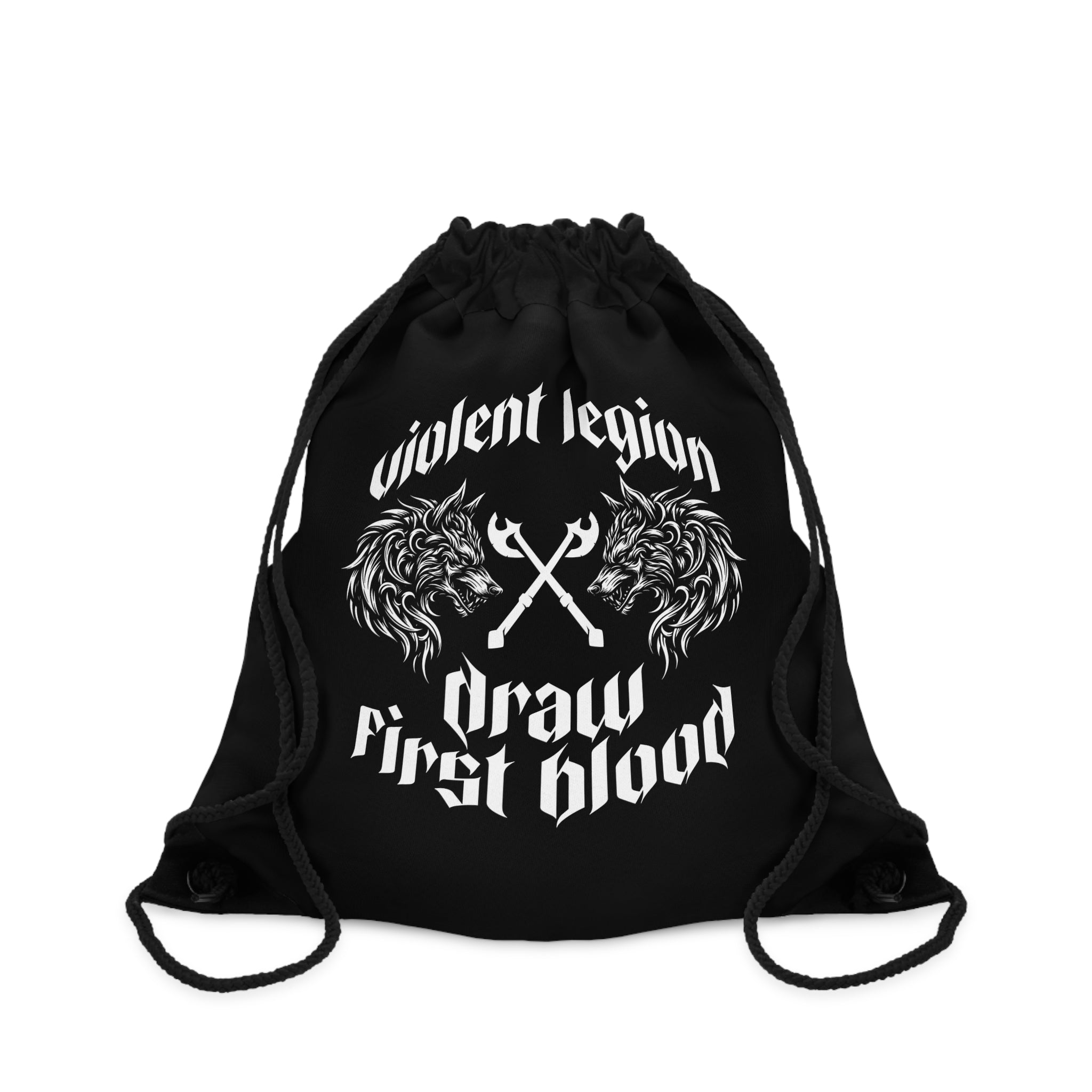 Draw First Blood Drawstring Bag