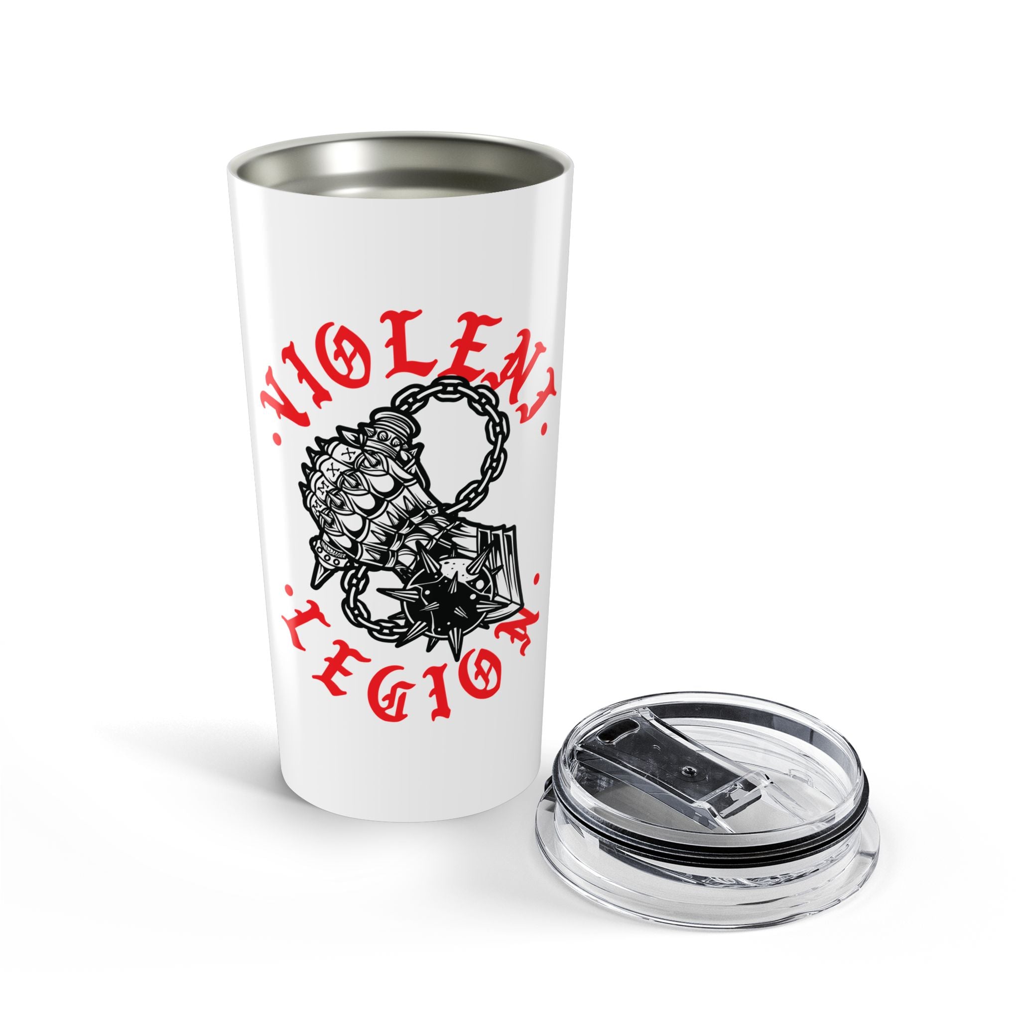 Violent Legion Iron Fist White 20oz Travel Mug
