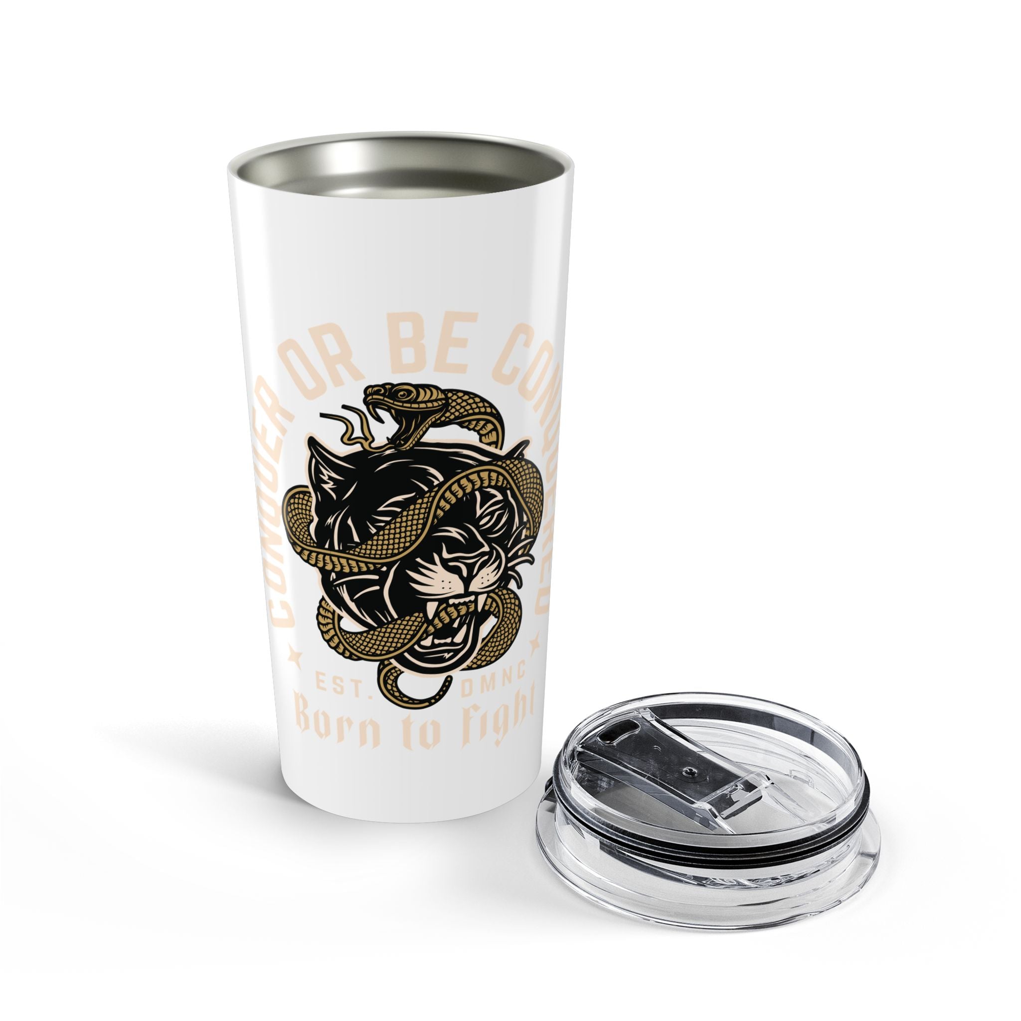 Born to Fight White 20oz Travel Mug