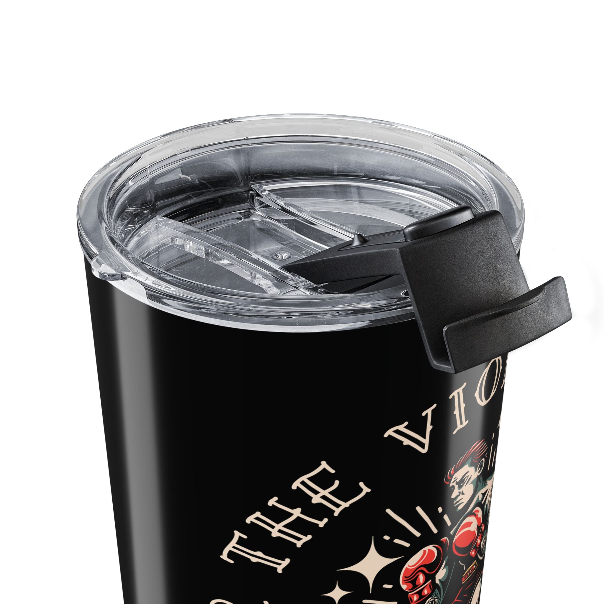 Lace 'Em Up Black 20oz Travel Mug