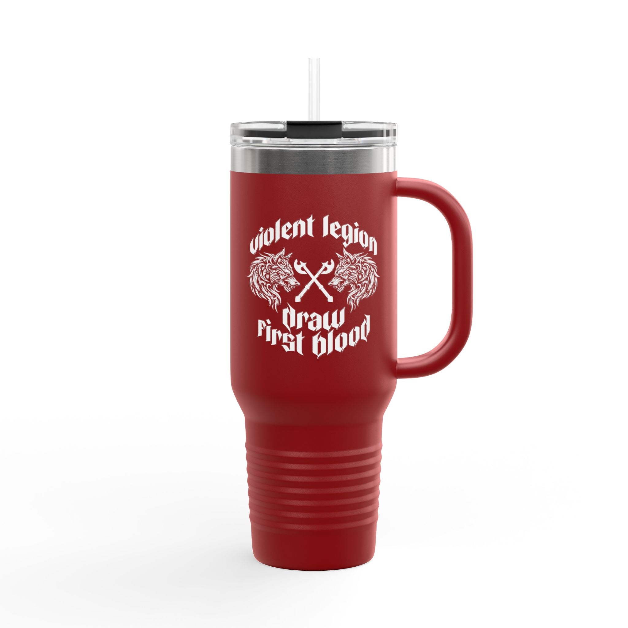 Draw First Blood 40oz Insulated Travel Mug