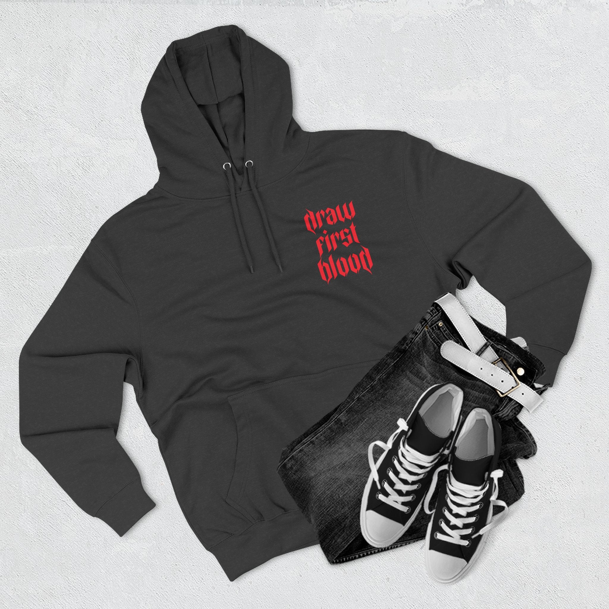 Draw First Blood Fleece Hoodie