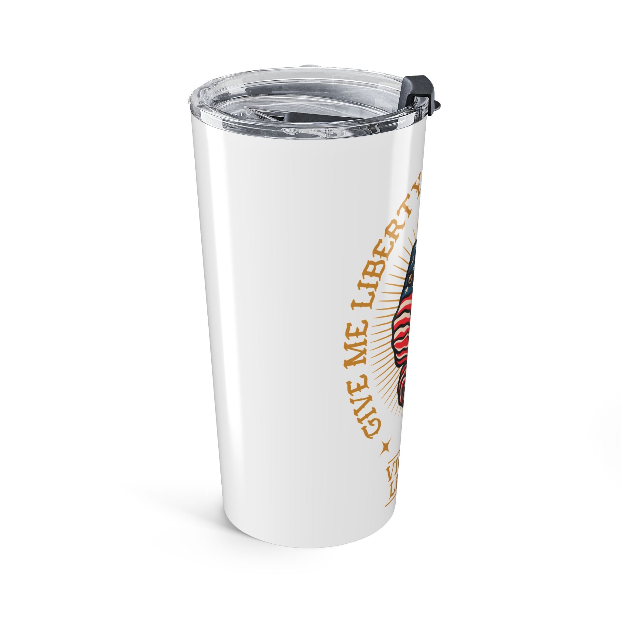 Liberty or Death White 20oz Travel Mug