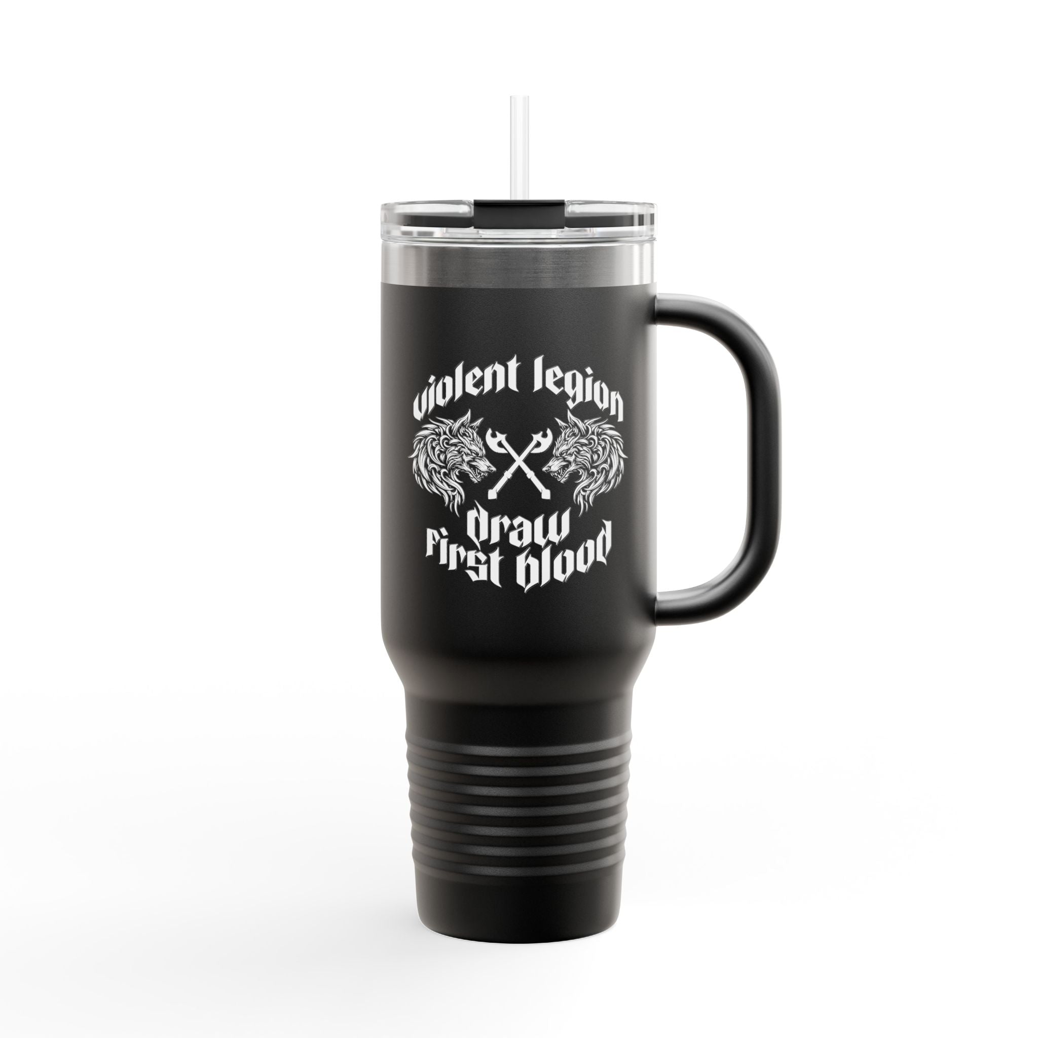 Draw First Blood 40oz Insulated Travel Mug