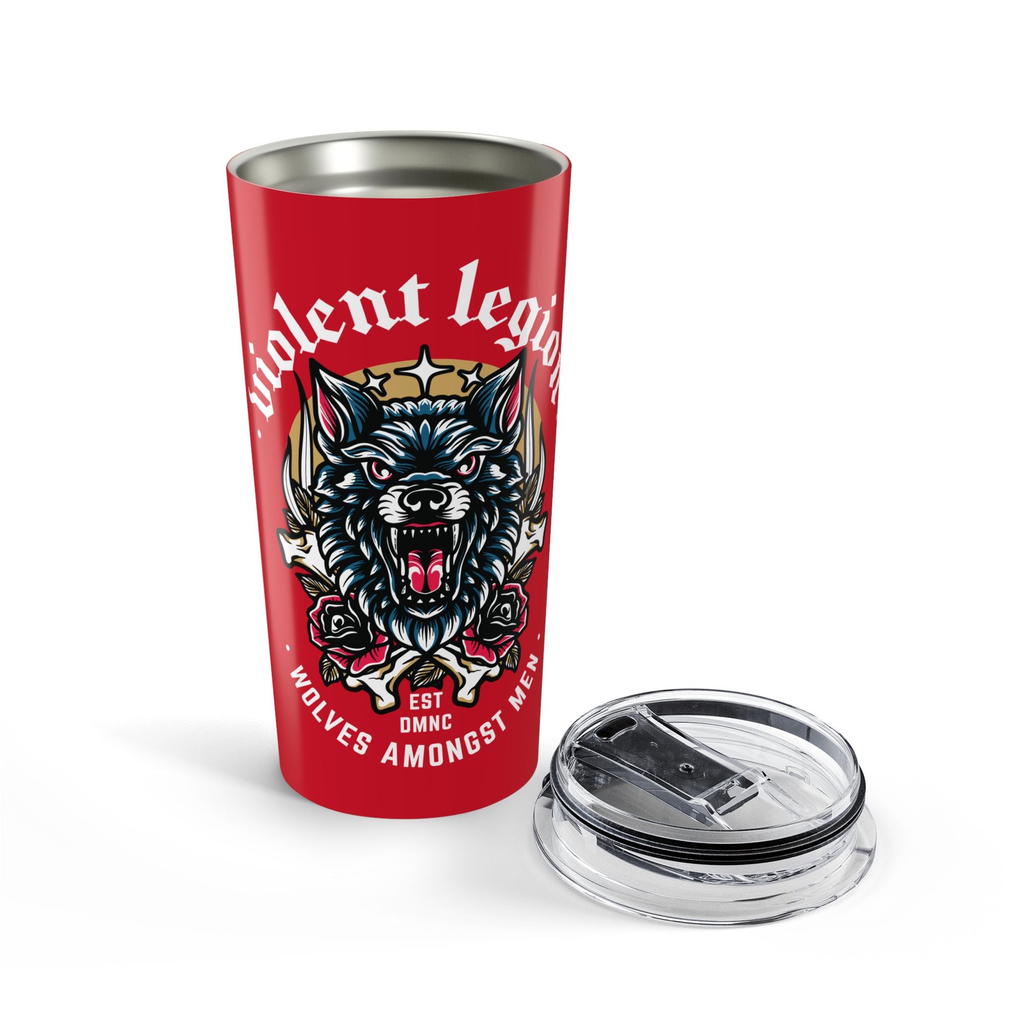 Wolves Amongst Men Red 20oz Travel Mug