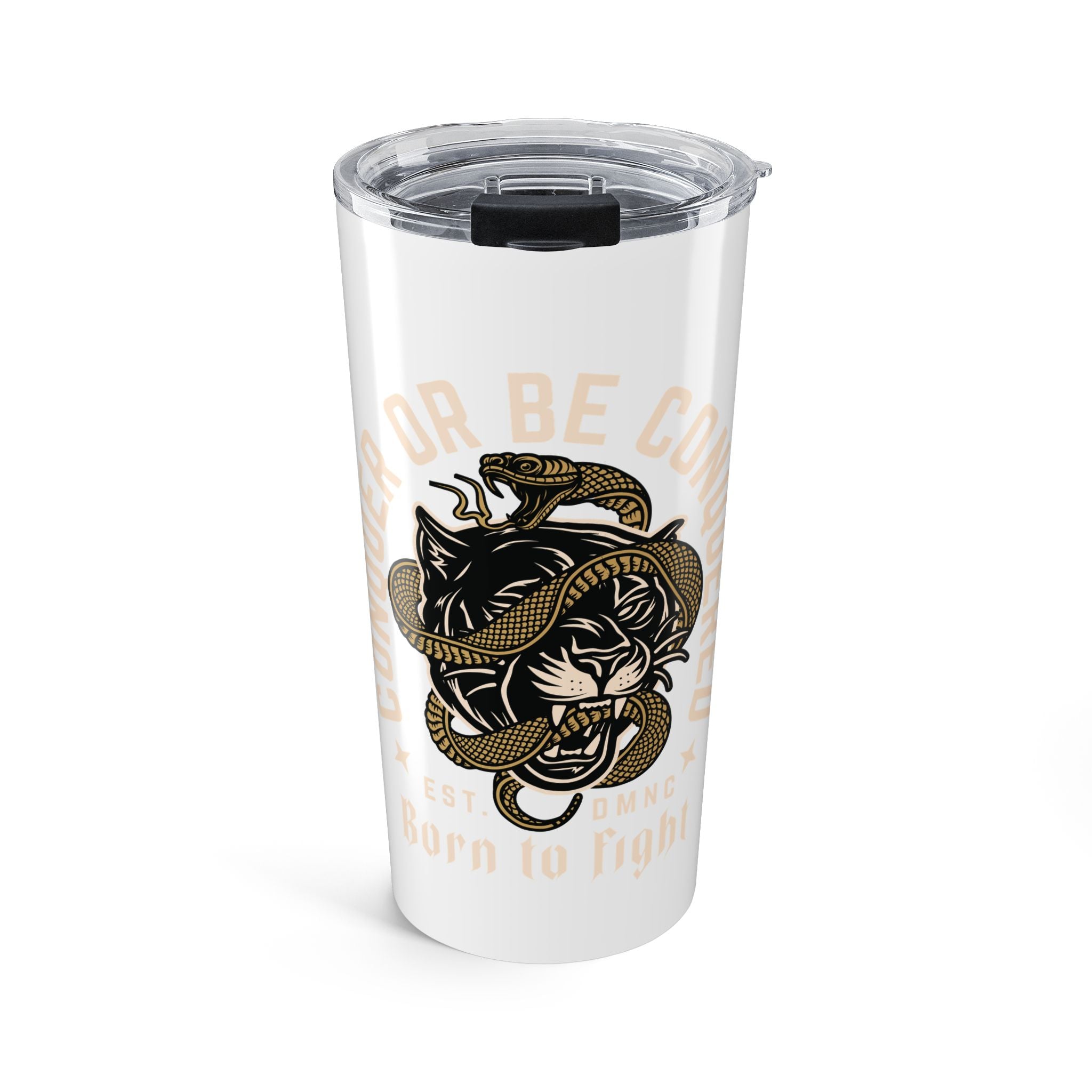 Born to Fight White 20oz Travel Mug