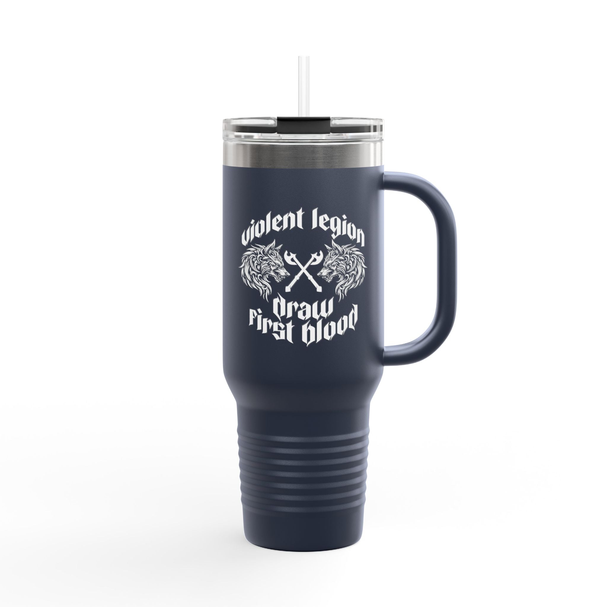 Draw First Blood 40oz Insulated Travel Mug