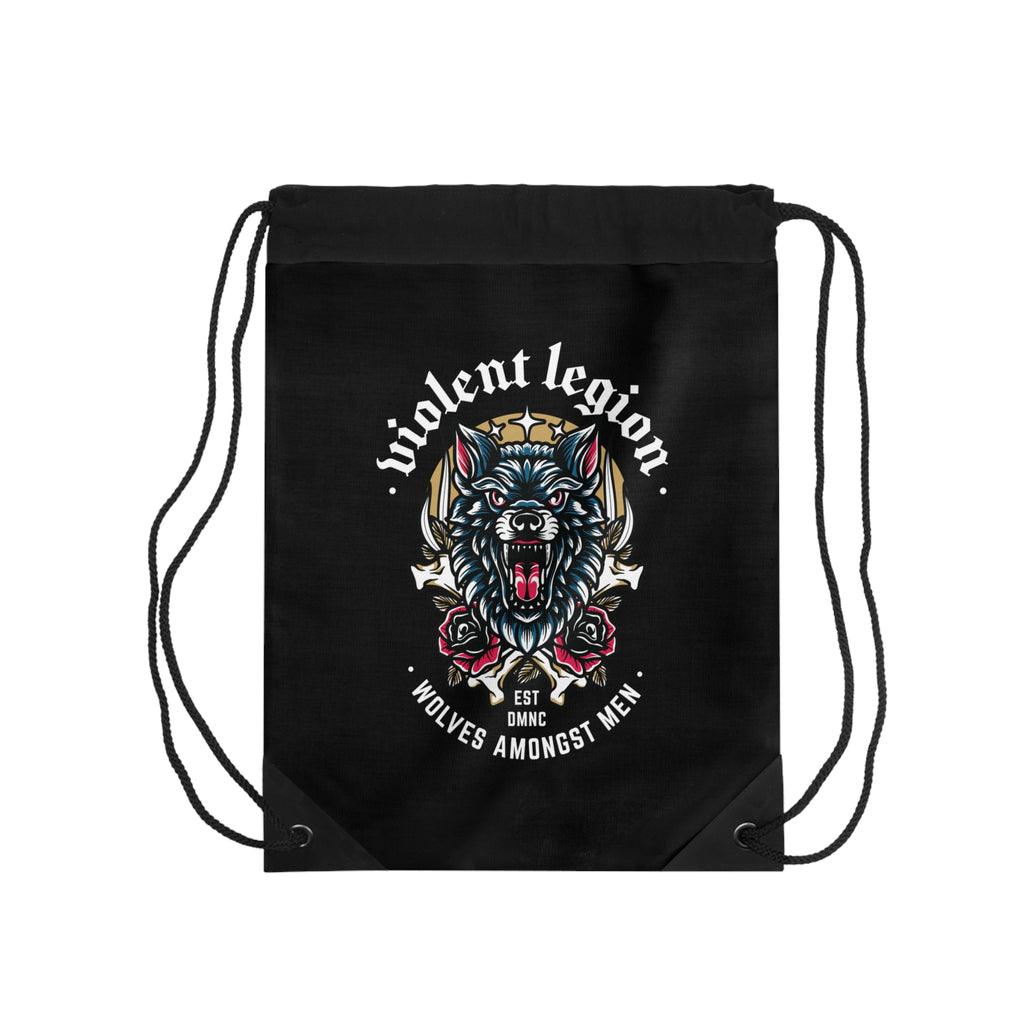 Wolves Amongst Men Drawstring Bag