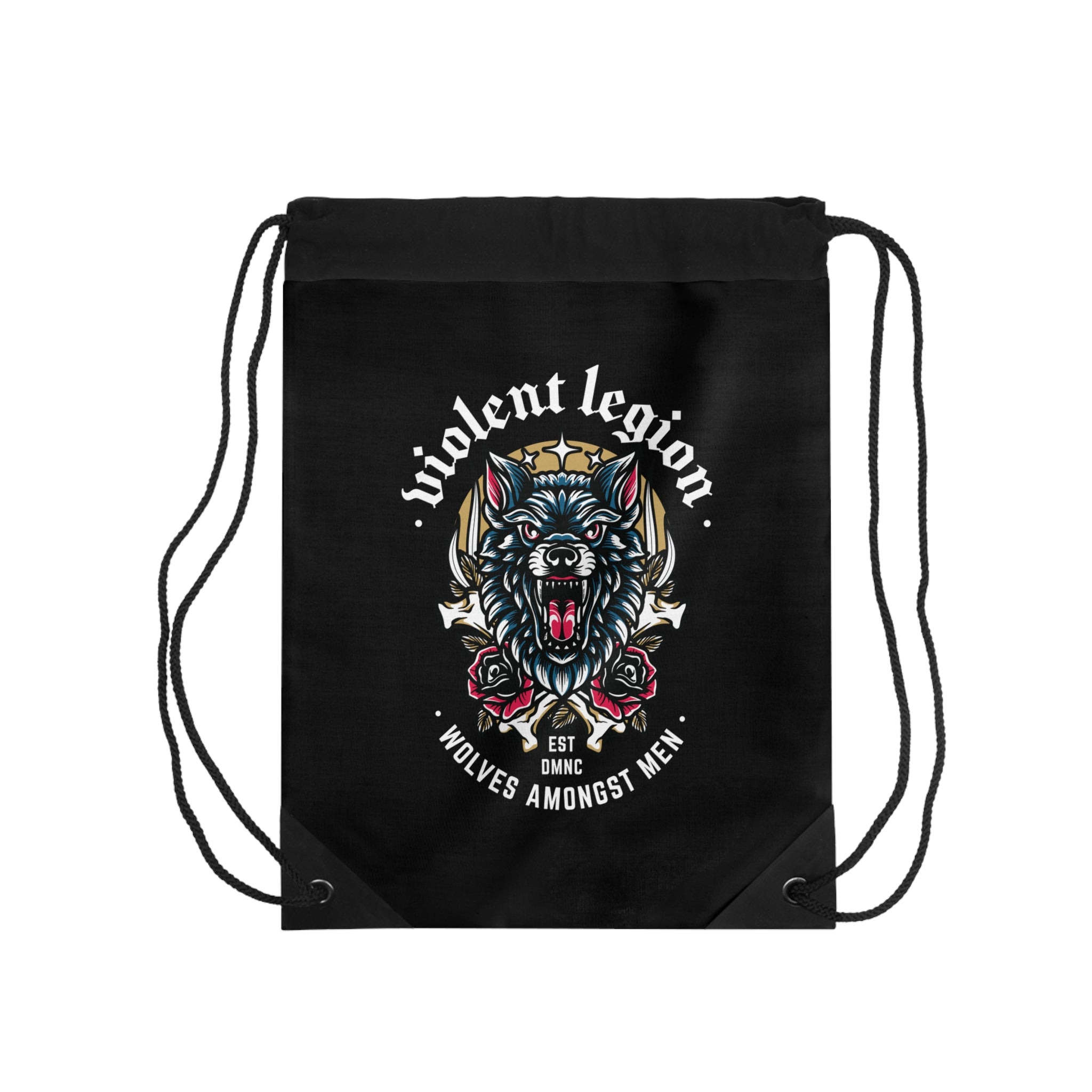 Wolves Amongst Men Drawstring Bag