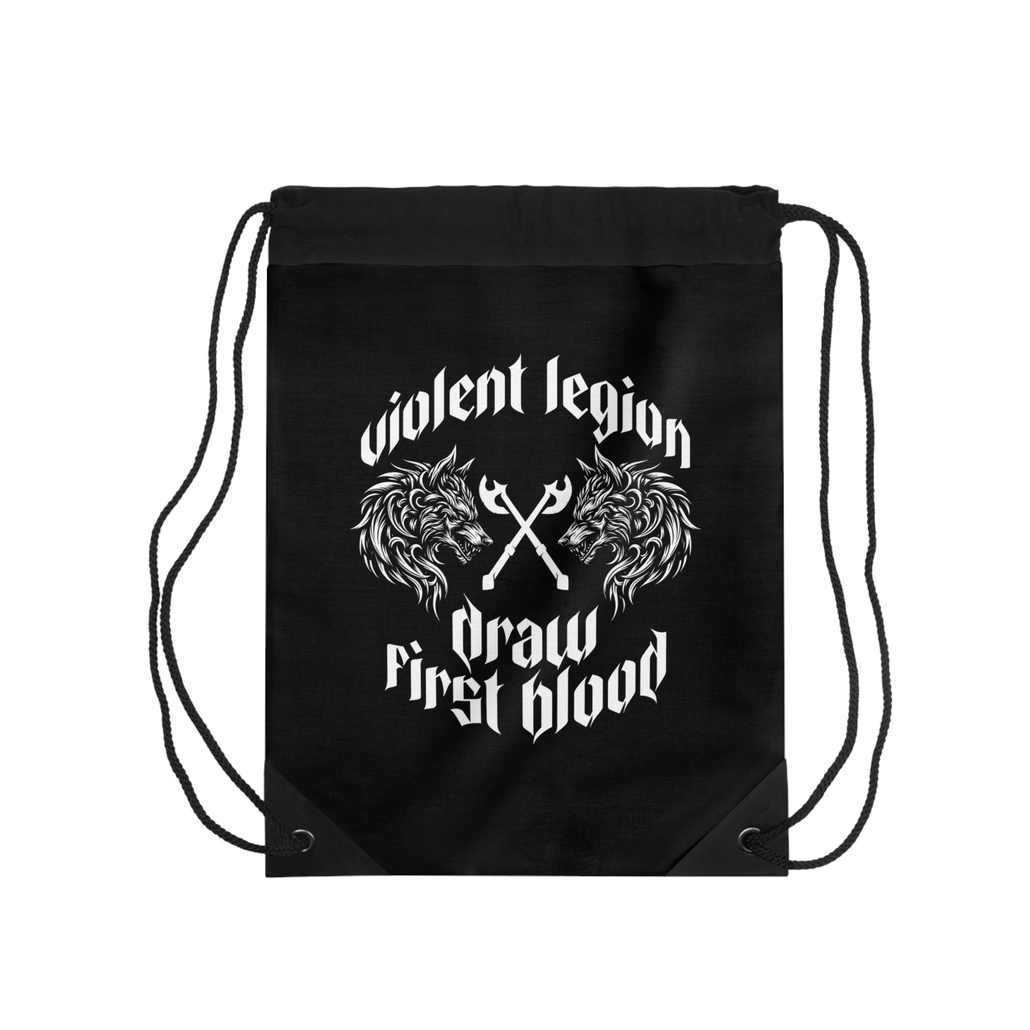 Draw First Blood Drawstring Bag