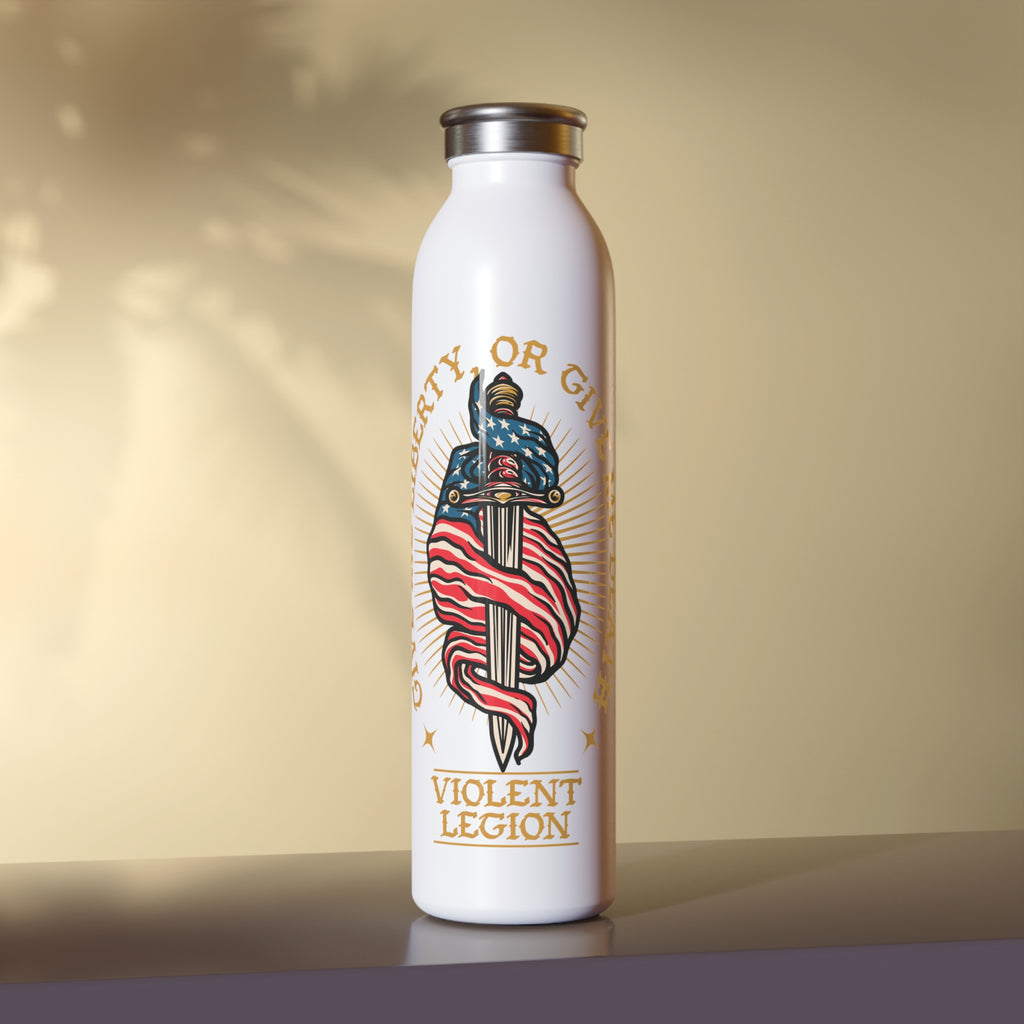 Liberty or Death 20oz Slim Water Bottle