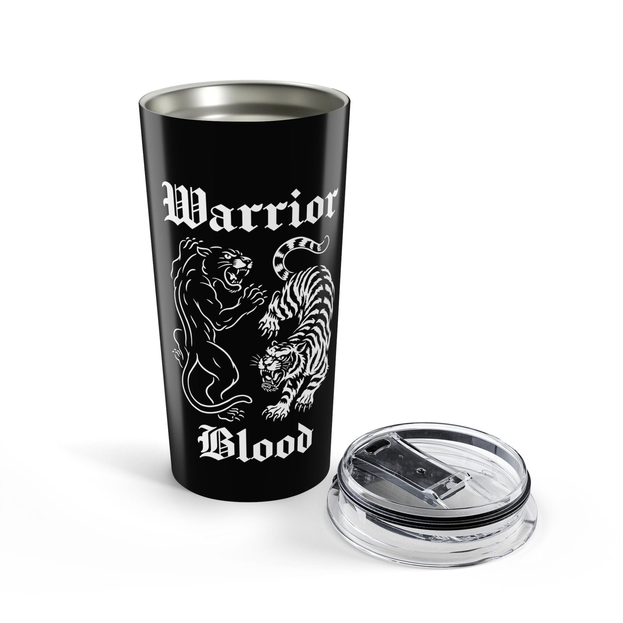 Warrior Blood Black 20oz Travel Mug