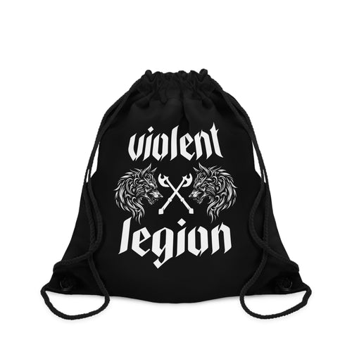 Battle Axe Wolves Drawstring Bag