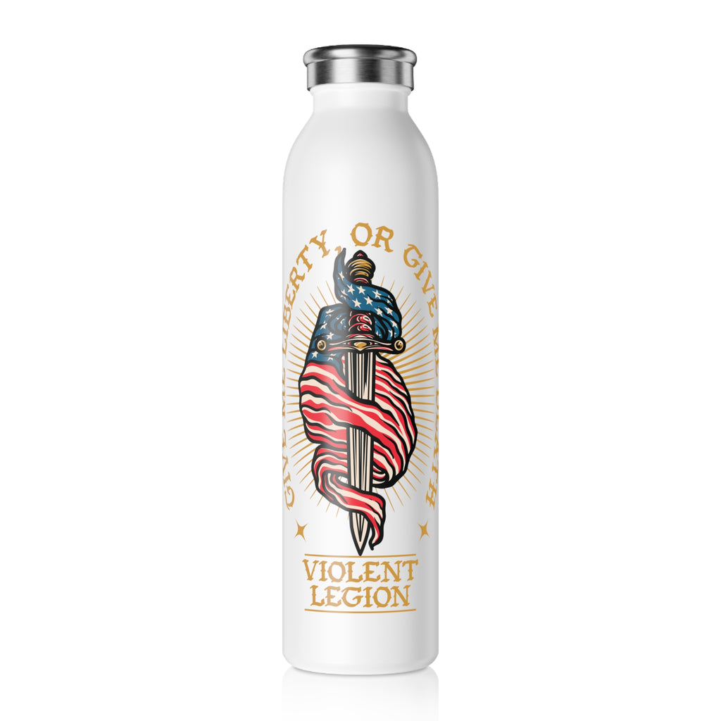 Liberty or Death 20oz Slim Water Bottle
