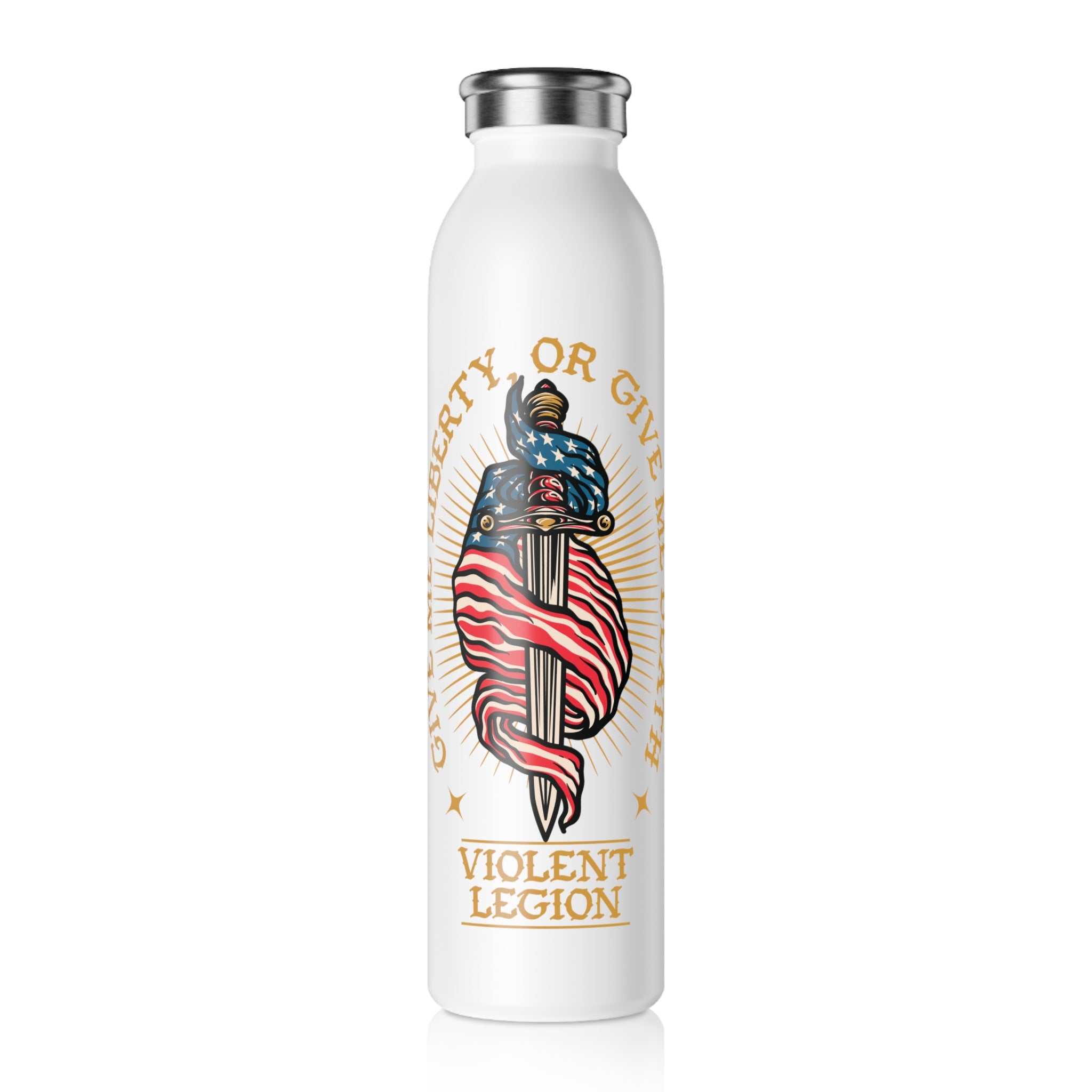 Liberty or Death 20oz Slim Water Bottle