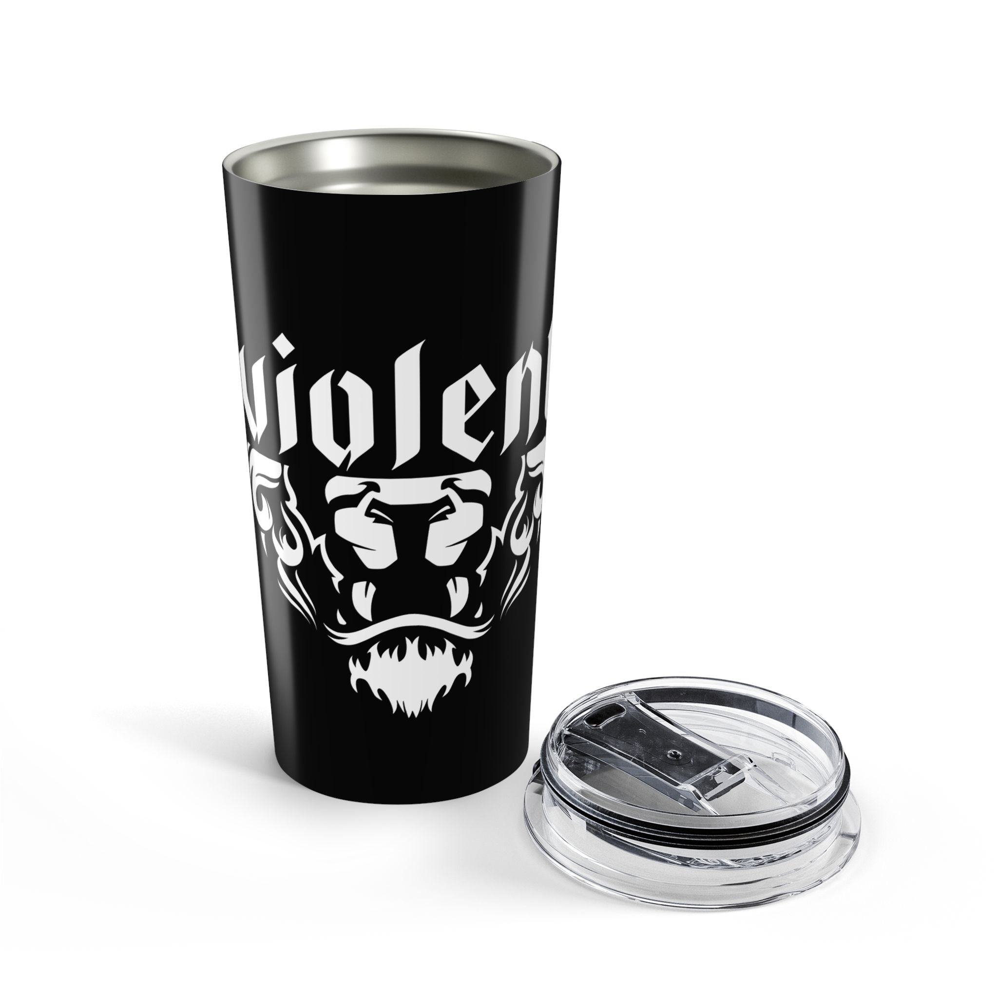 Lion's Mouth Black 20oz Travel Mug