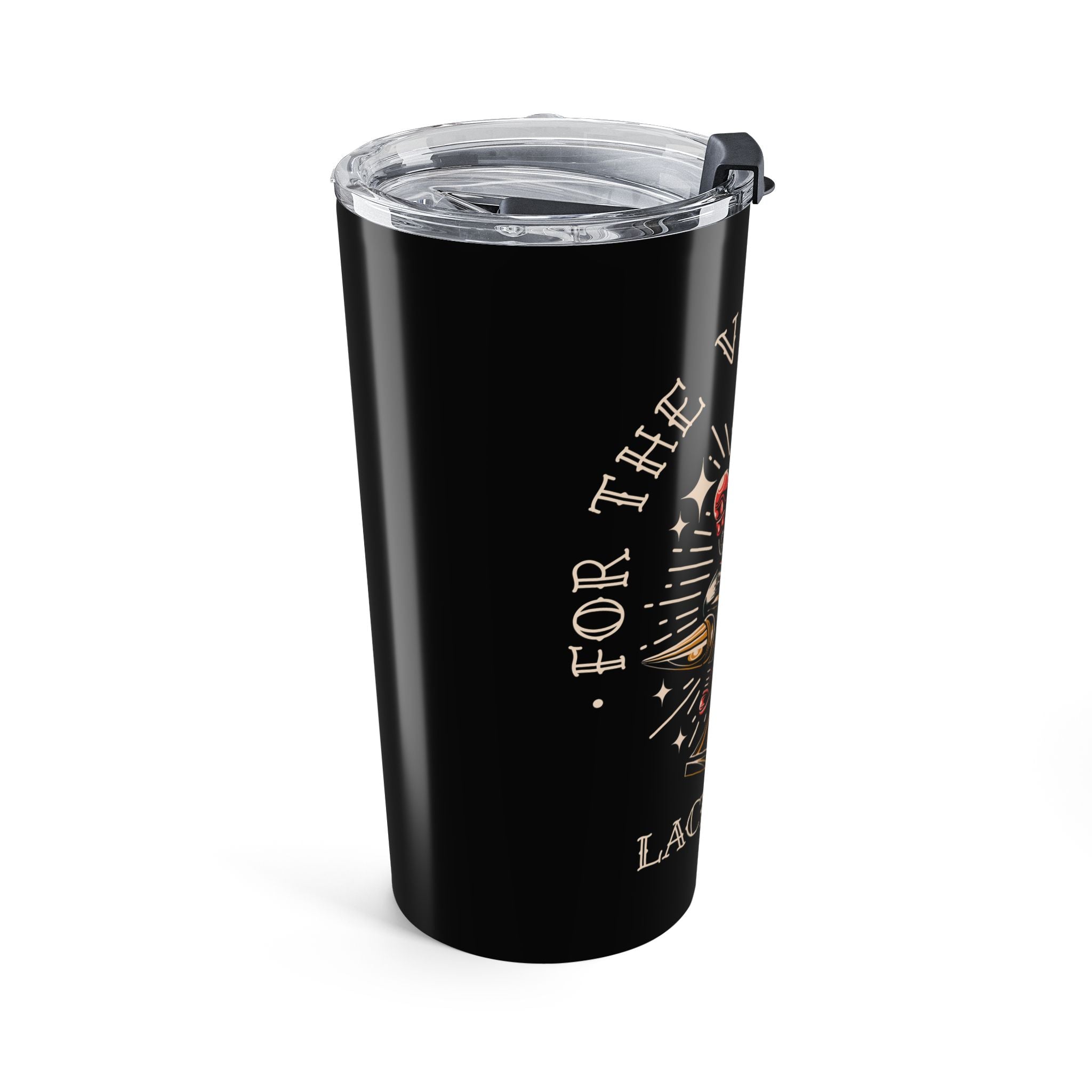 Lace 'Em Up Black 20oz Travel Mug